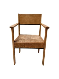 Art Deco Armchair by J.A. Muntendam, Solid Oak, Dutch Design, 1920s